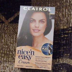 4/$40 New Clairol Nice'n Easy Cream Permanent Hair Color - Black (#2)